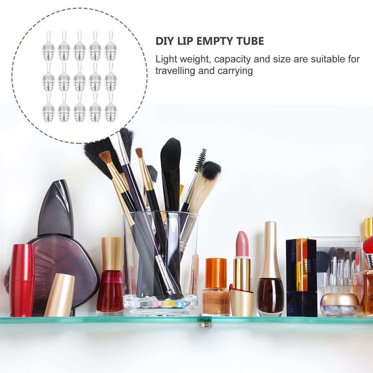 30 Pcs Clear Honeycomb Lip Gloss Empty Tubes - DIY Lip Balm Containers for Homemade Lip Glaze & Cosmetics | Perfect for DIY Beauty, Travel, Gifts & Makeup Kits
