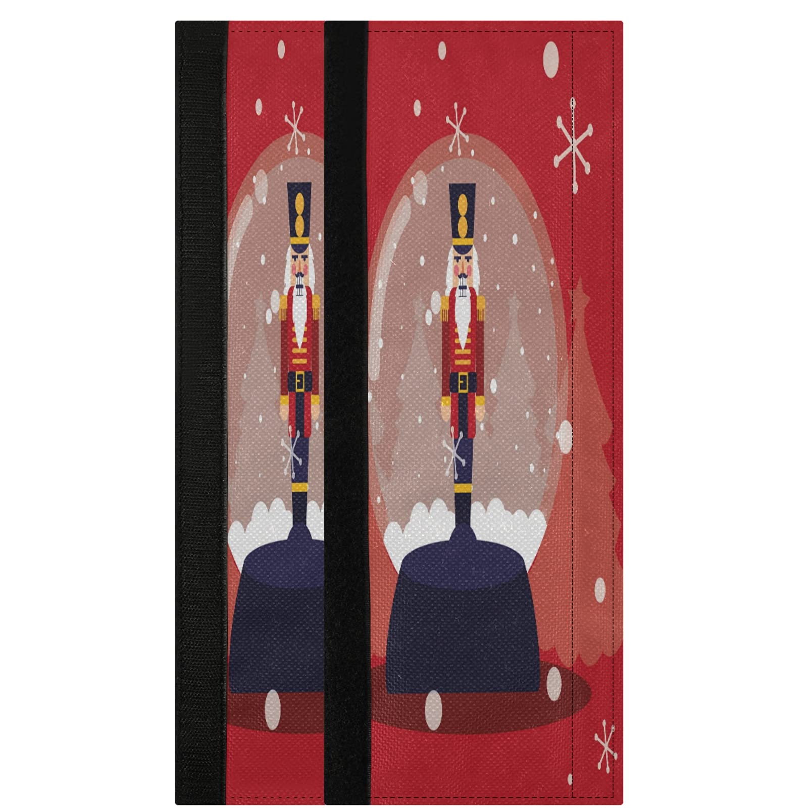Christmas Nutcracker Soldier Refrigerator Handle Covers (2-Pack) - Festive Winter Crystal Ball Kitchen Decor for Fridge, Oven, Dishwasher & Microwave - Holiday Home Protection & Decoration