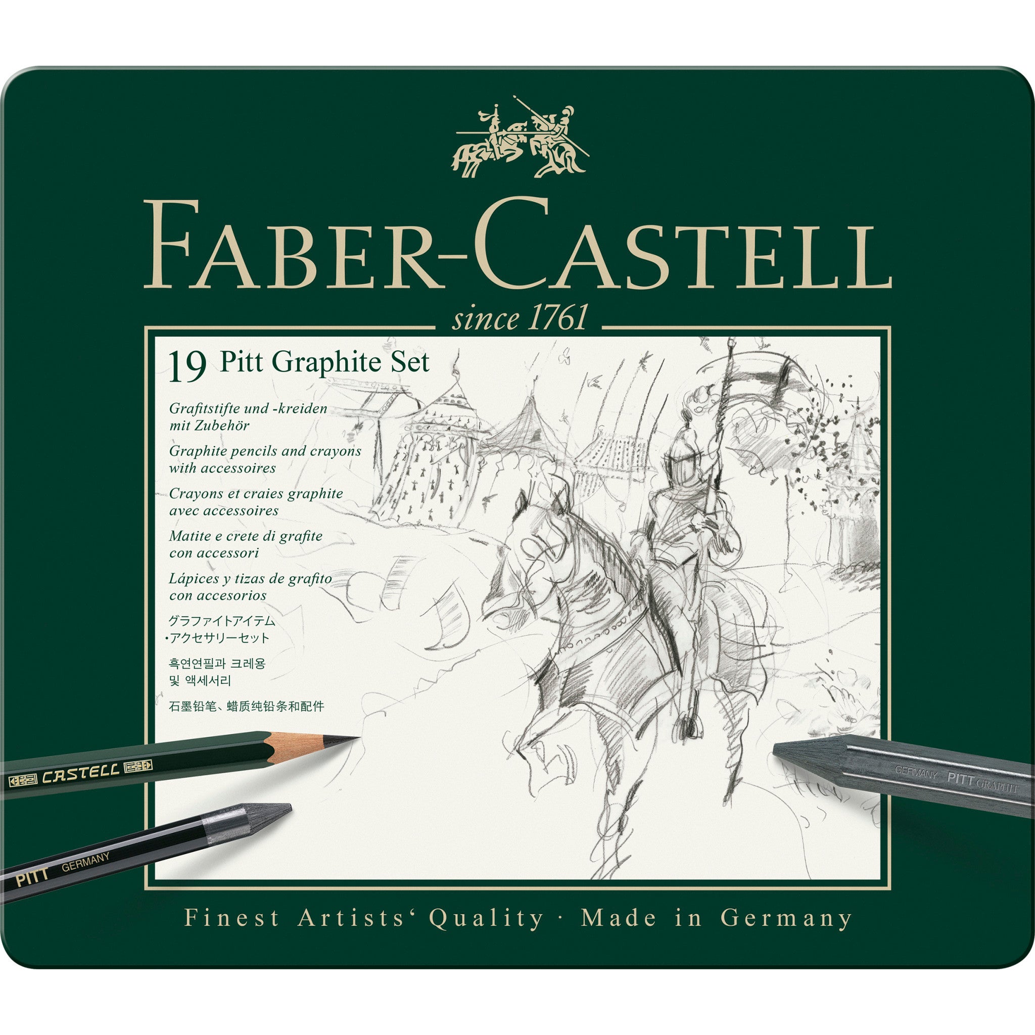 Premium Pitt Graphite Drawing Set - 19 High-Quality Graphite Pencils for Artists & Sketching - Perfect for Professional Artwork, Sketching & Shading Techniques