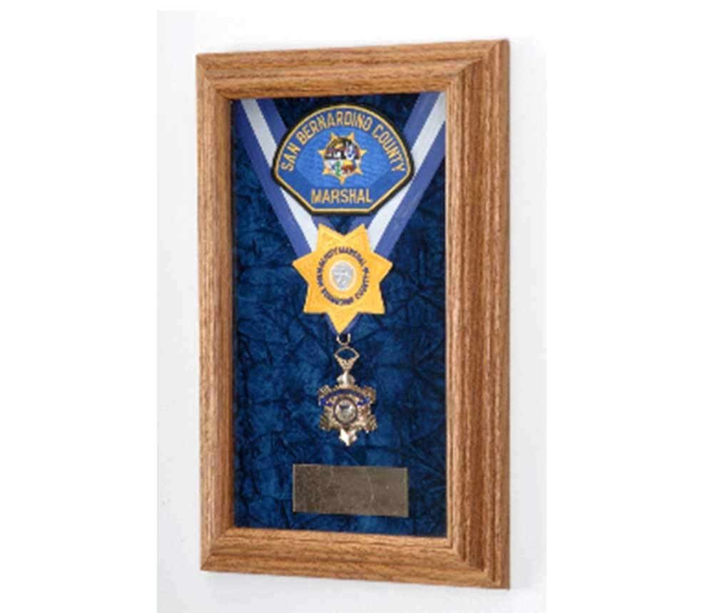 Premium Wooden Medal Display Case - Elegant Award Showcase for Trophies, Medals & Ribbons - Perfect for Sports, Military, Academic Achievements & Home Decor