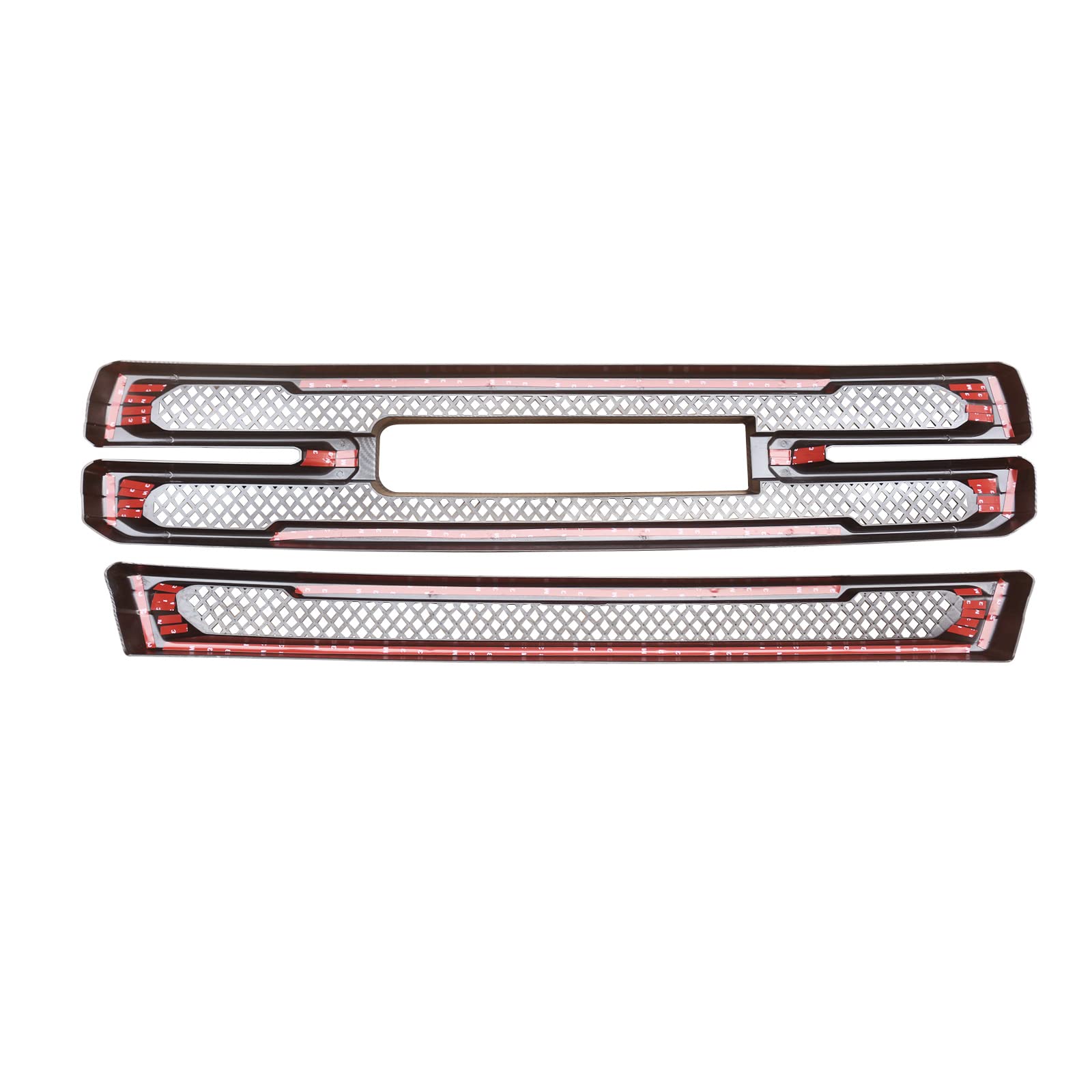 Carbon Fiber Style ABS Front Grille Overlay for 2019-2022 GMC Sierra 1500 SLT AT4 - Upgrade Your Truck's Appearance for Off-Road & Street Driving