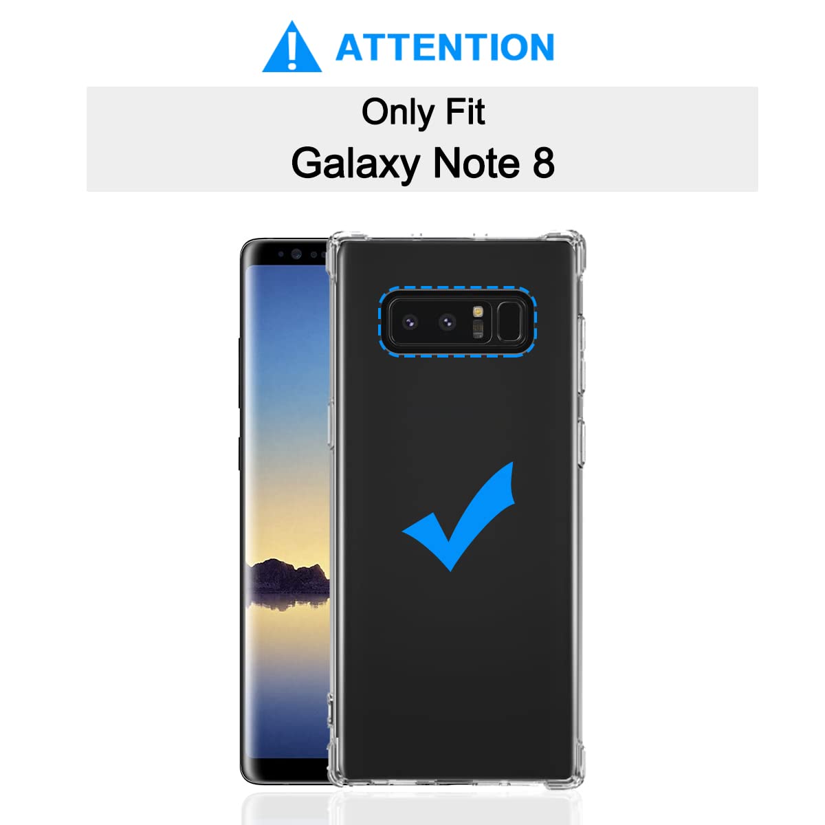 Custom Samsung Galaxy Note 8 Phone Case - Personalized Soft TPU Slim Bumper Cover with Anti-Scratch & Shockproof Protection | Multi-Photo Collage & Text Name Design | Perfect Birthday Christmas Gift for Her Him | Clear Protective Case for Everyday Use, Travel & Work