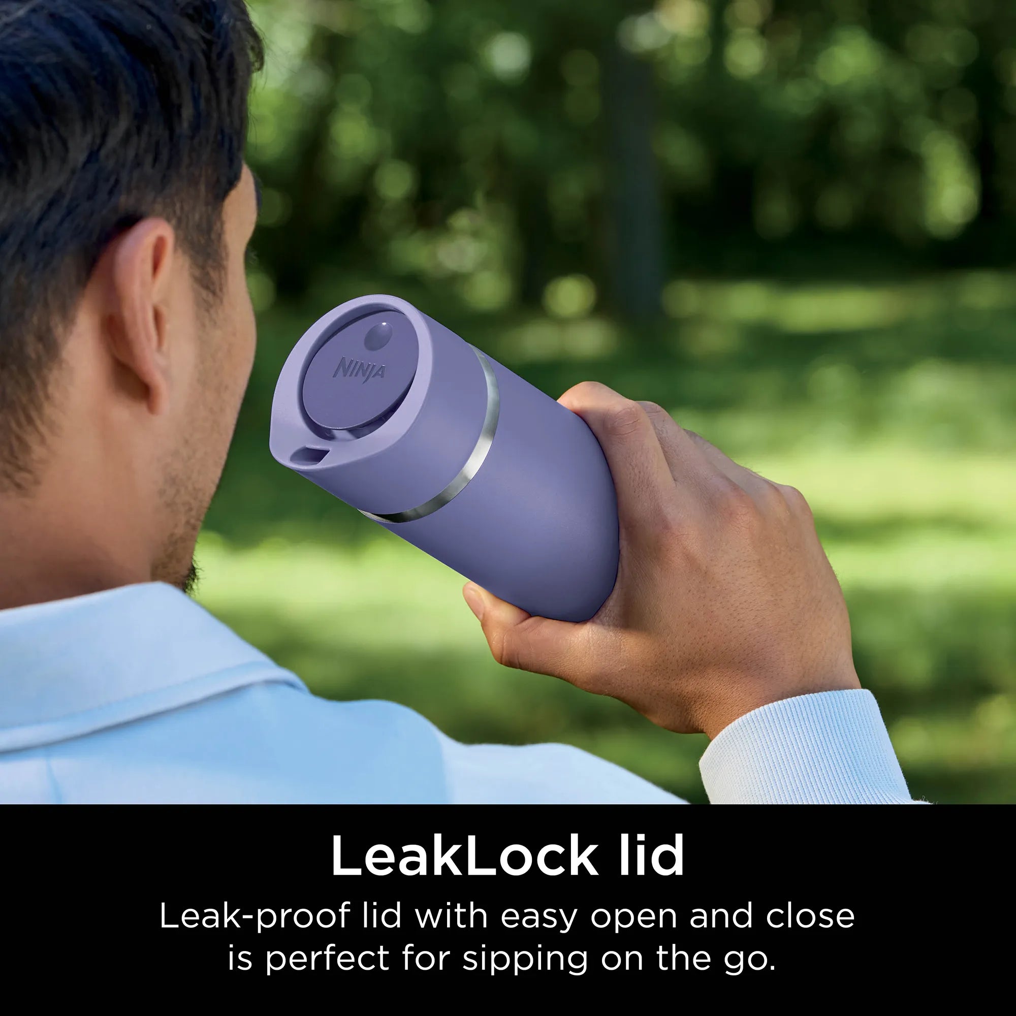 Ninja Sip Perfect 354ml Insulated Stainless Steel Water Bottle - Leak Proof, BPA Free, Keeps Drinks Hot/Cold for 24 Hours - Ideal for Gym, Hiking, Office & Travel
