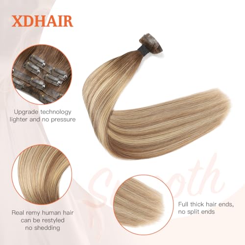 Silky Straight Clip-in Remy Human Hair Extensions for Women - 18 Inch Natural Black Hair Weft for Length & Volume - Perfect for Parties, Weddings & Daily Styling