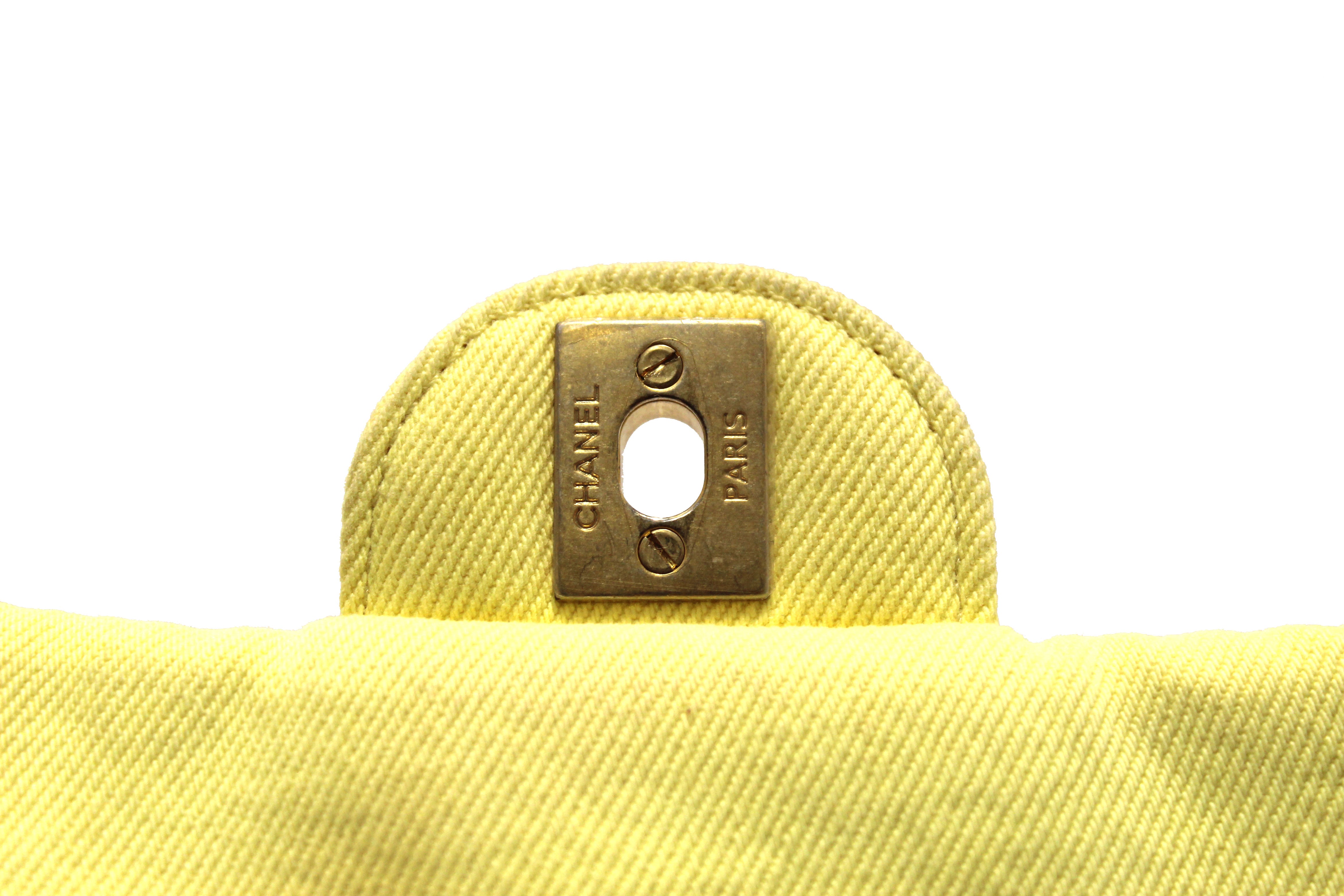 Authentic Chanel Yellow Denim CoCo Flap Messenger Bag - Luxury Designer Crossbody Purse for Women | Perfect for Date Night, Office & Travel Accessories