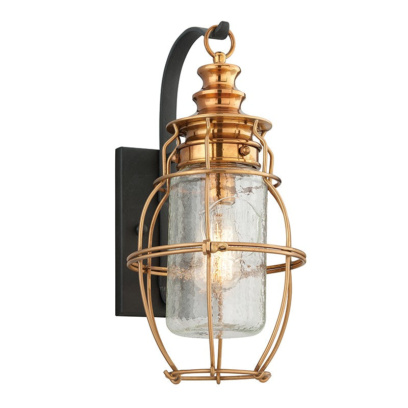 Maine One Light Wall Sconce - Modern Farmhouse Lighting Fixture for Bedroom, Living Room, and Hallway - Brushed Nickel Finish Indoor Wall Lamp