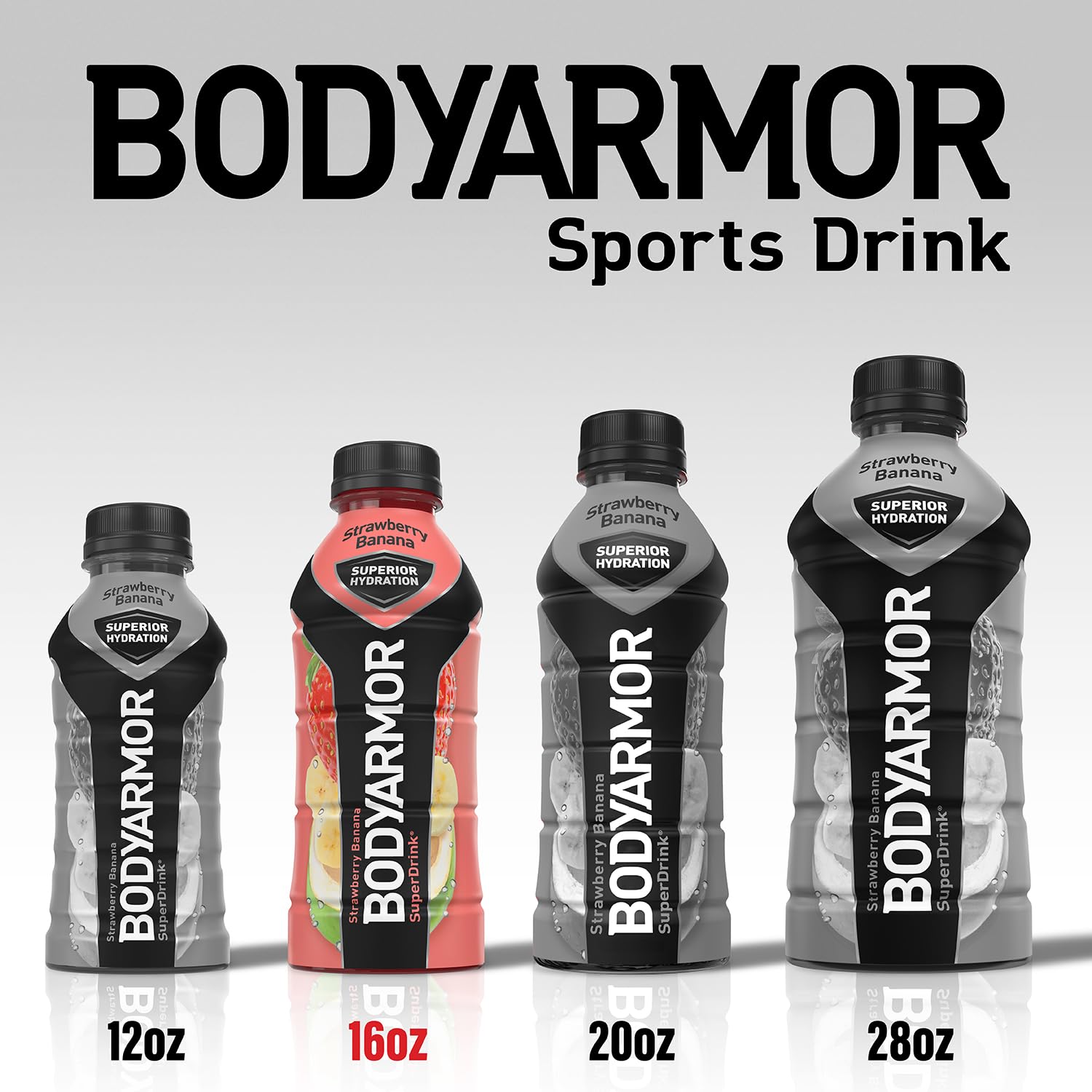 BODYARMOR Blue Raspberry Sports Drink - Natural Flavors, Vitamins & Potassium-Packed Electrolytes | No Preservatives | 16 Fl Oz (Pack of 12) | Hydration for Athletes, Workouts & Active Lifestyles