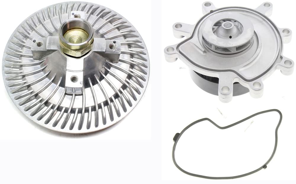 Garage-Pro Engine Water Pump Kit with Gasket, Pulley & Fan Clutch - Compatible with Jeep Liberty 2002-2008 & Grand Cherokee 1999-2000 3.7L - Replaces OEM # AW7163, 36781, 2736, 55116813AA - Perfect for Engine Cooling System Repair & Maintenance