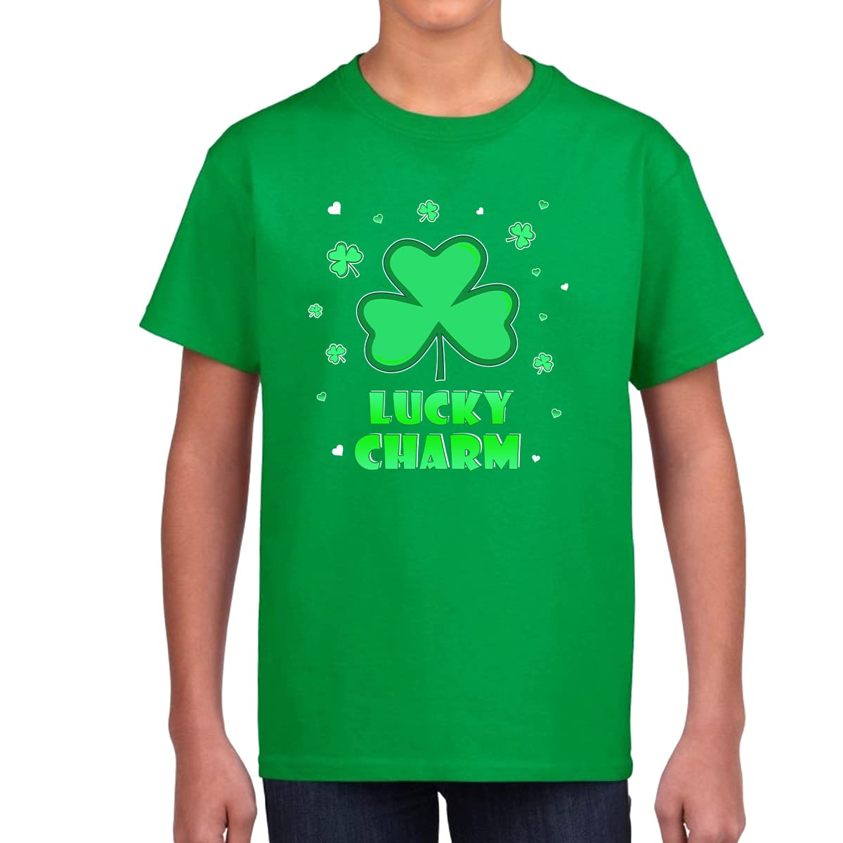 St Patrick's Day Shirt for Boys - Lucky Charm Clover Graphic Tee | Cute St Pattys Day Outfit for Kids | Perfect for Irish Festivals, School Events & Holiday Photos