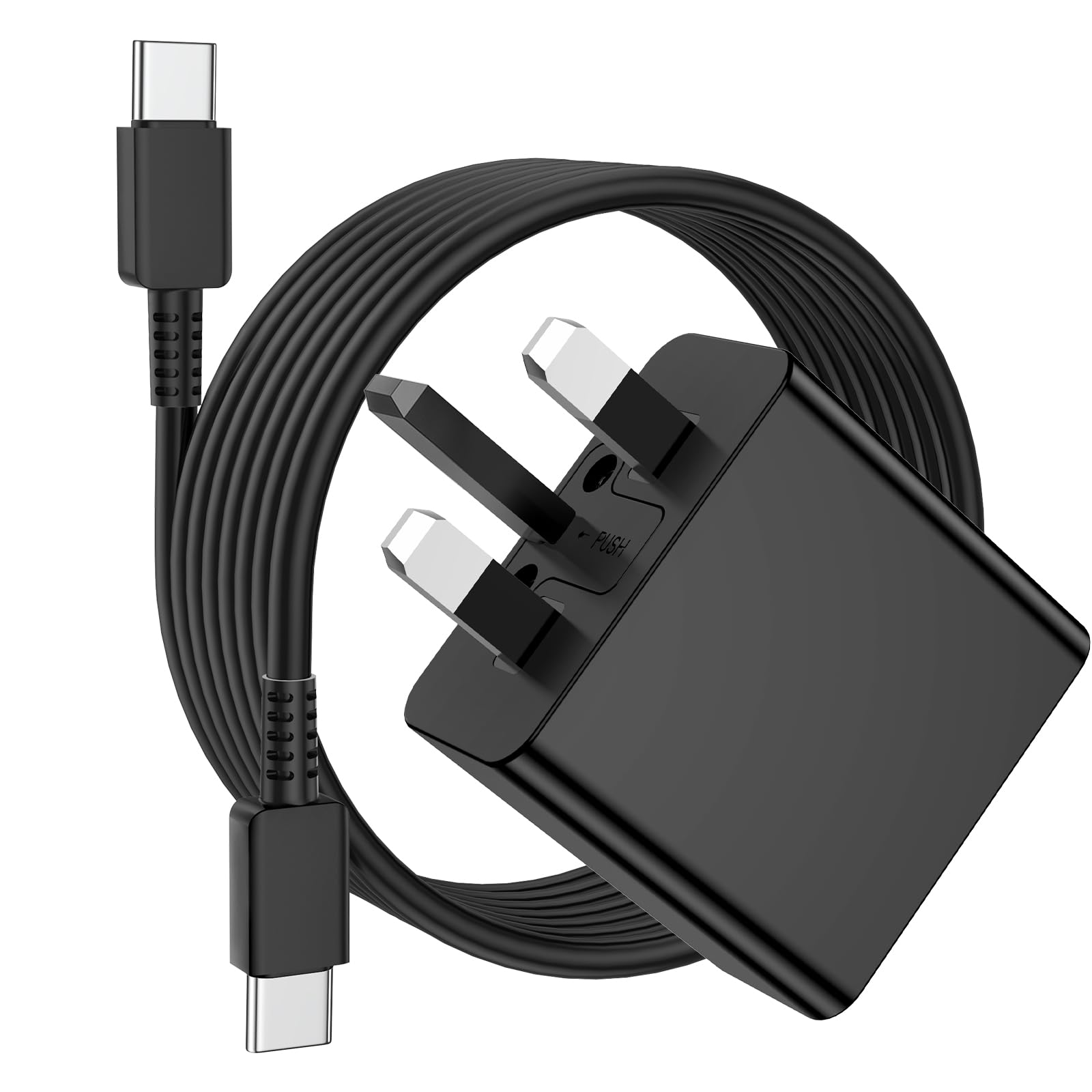 25W Super Fast Charger Plug & USB Type C Cable for Samsung S24/S23/S22/S21/S20/A55/A54/A53/A34/A33/A15/A14/A13/A12/Note 20/10 - Fast Charging Adapter for Home, Office & Travel