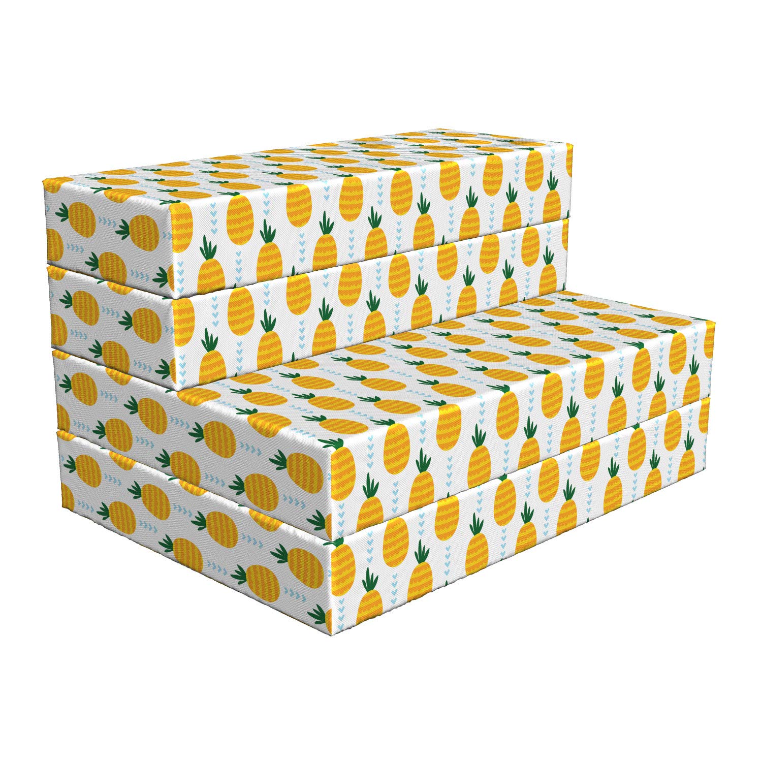 Ambesonne Pineapple Foldable Mattress - Modern Tropical Fruit Design, 74.8