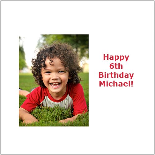 Custom Photo Cocktail Napkins - 100 Personalized Picture 3-Ply White Paper Beverage Napkins 4.75