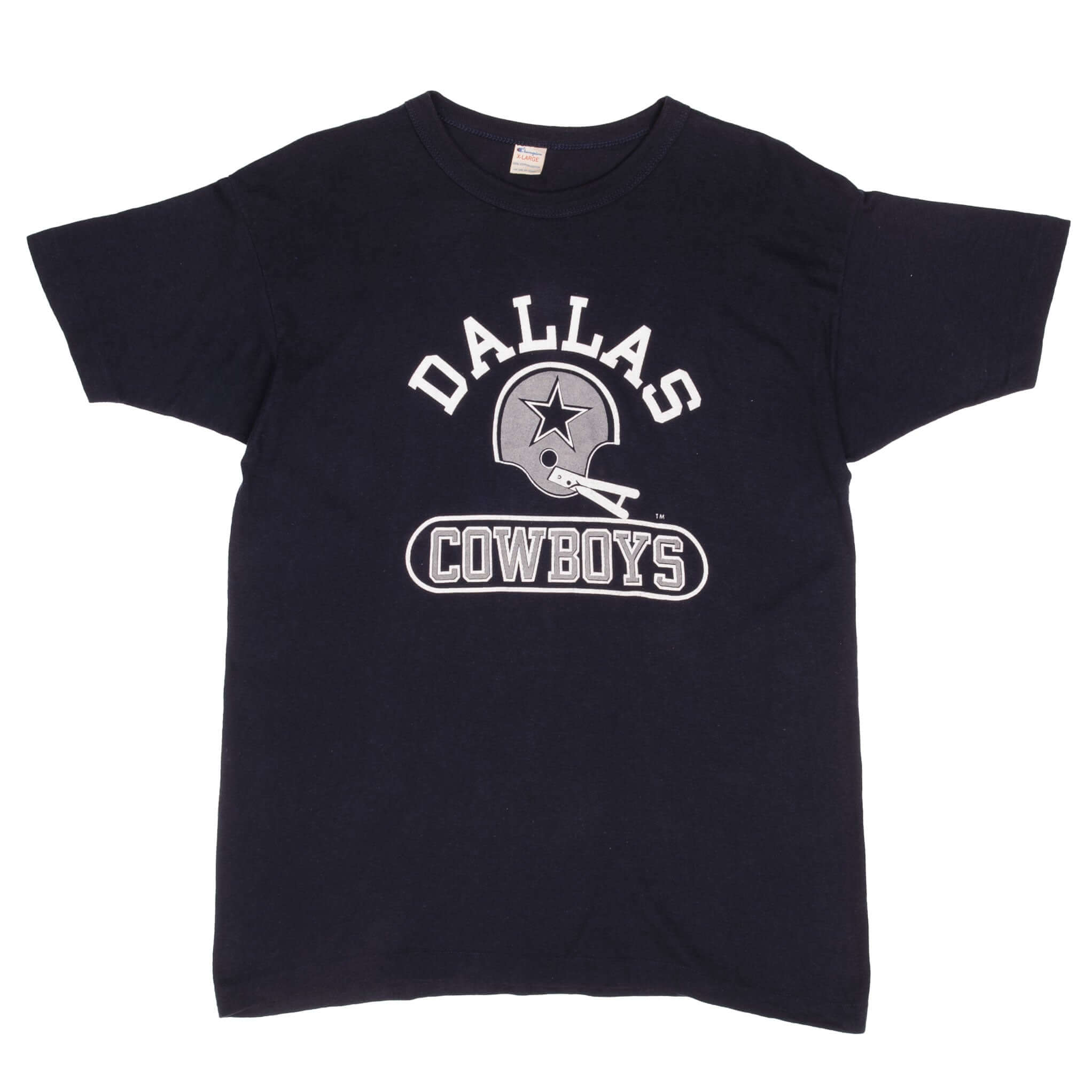 Vintage Champion NFL Dallas Cowboys T-Shirt 1980s - Size Large - Made in USA - Retro Football Fan Gift & Game Day Outfit