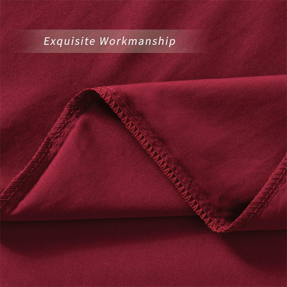 2 Pack 12x16 Inch Microfiber Pillow Cases - Soft Breathable Non-Shrinking Envelope Style with Wide Edge, Wine Red - Perfect for Toddler Beds, Travel & Home Decor