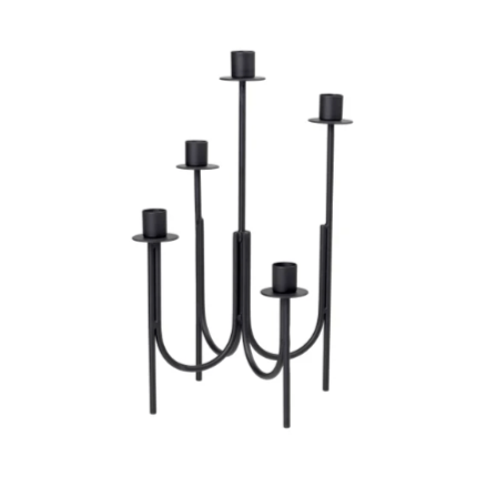 Farri Candlestick Black - Elegant Decorative Candle Holder for Home, Wedding & Romantic Dinner Decor