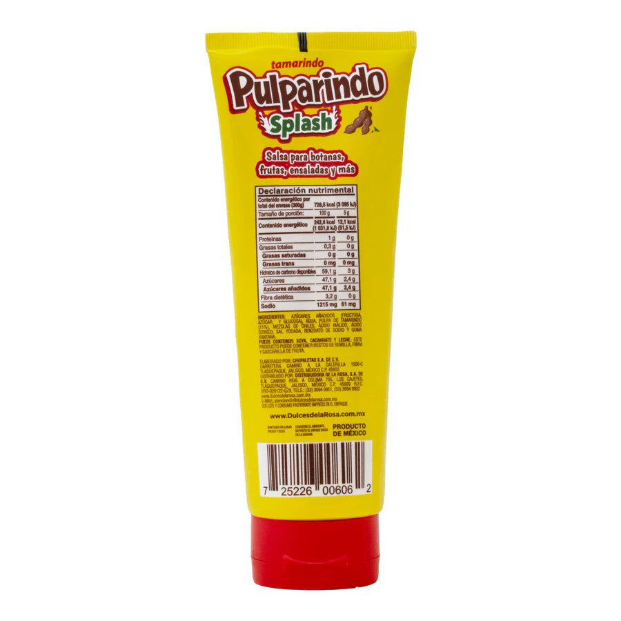 De La Rosa Pulparindo Squeeze Tamarindo Candy 10.58oz (300g) | 1 Count Tube | Mexican Tamarind Candy for Kids & Adults | Perfect for Snacking, Lunchboxes & Parties