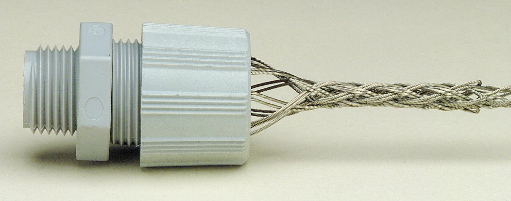 Leviton L7521 Strain Relief Cord Connector - Nylon Sealed for 0.187-0.250 Inch Cables | Weatherproof Electrical Protection for Outdoor Lights, Pumps & Power Tools