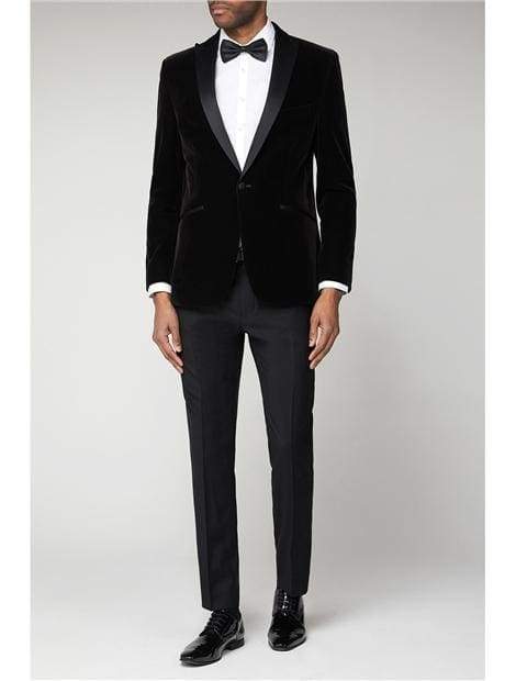 Vintage Black Velvet Blazer for Women - Elegant Rogue Style Jacket for Evening Parties, Date Nights & Special Occasions