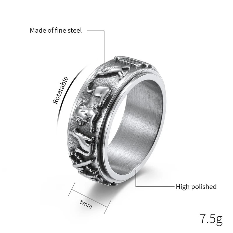 Egyptian Kingdom Ring - Ancient Egyptian Style Jewelry for Men & Women - Perfect for Costume Parties, Historical Reenactments & Unique Gifts