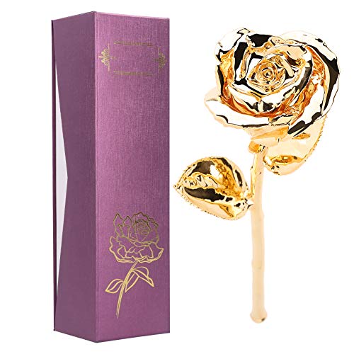 Gold Rose With Purple Case