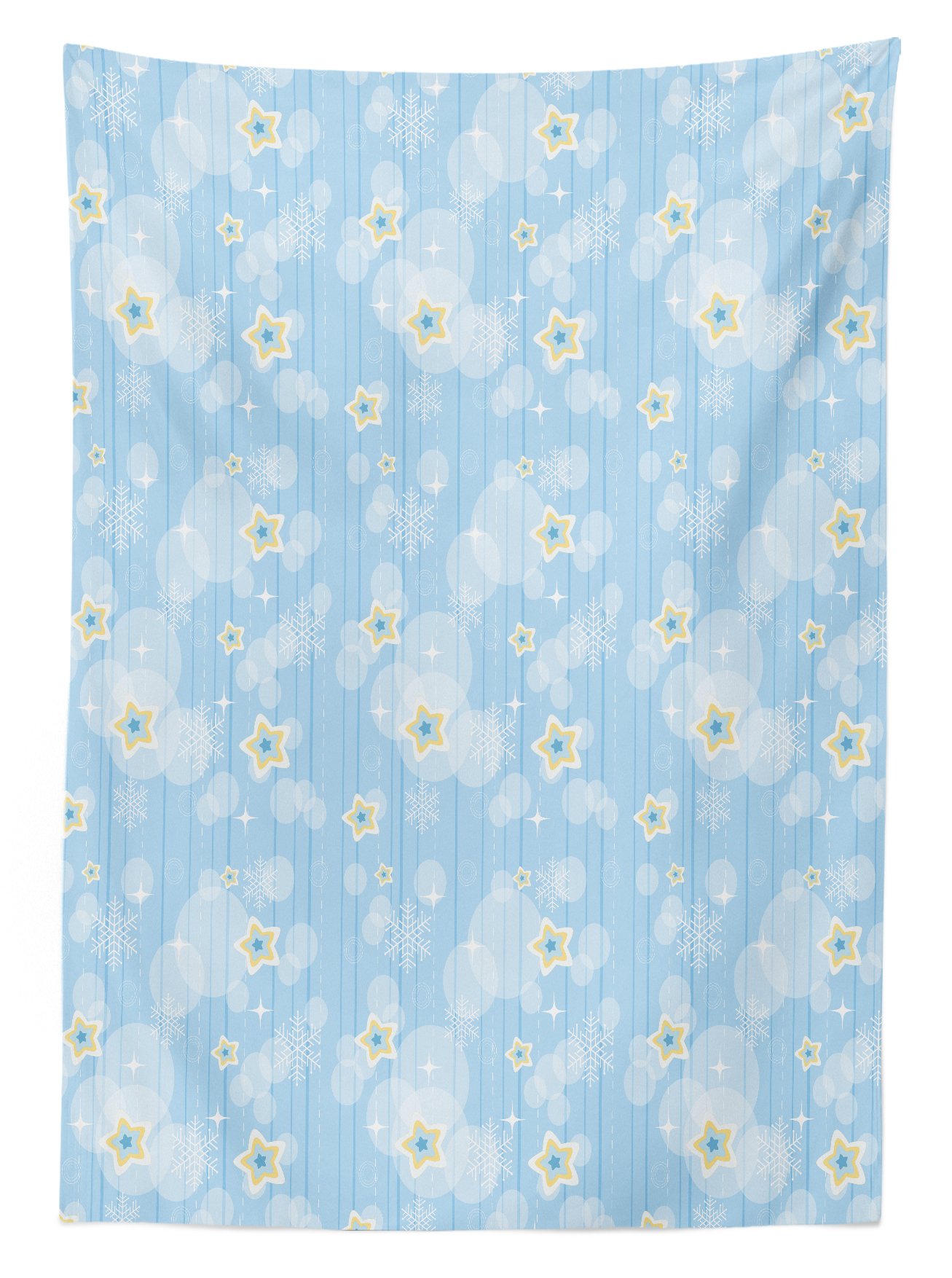 Ambesonne Winter Outdoor Tablecloth - Night Sky with Stars Design, Washable Picnic Table Cover 58