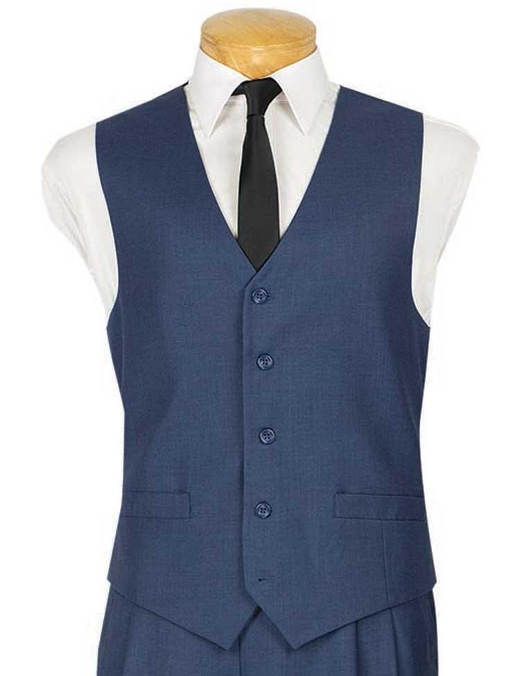 Men's Blue Vest Suit Separates - Formal & Business Attire for Weddings, Office & Special Occasions