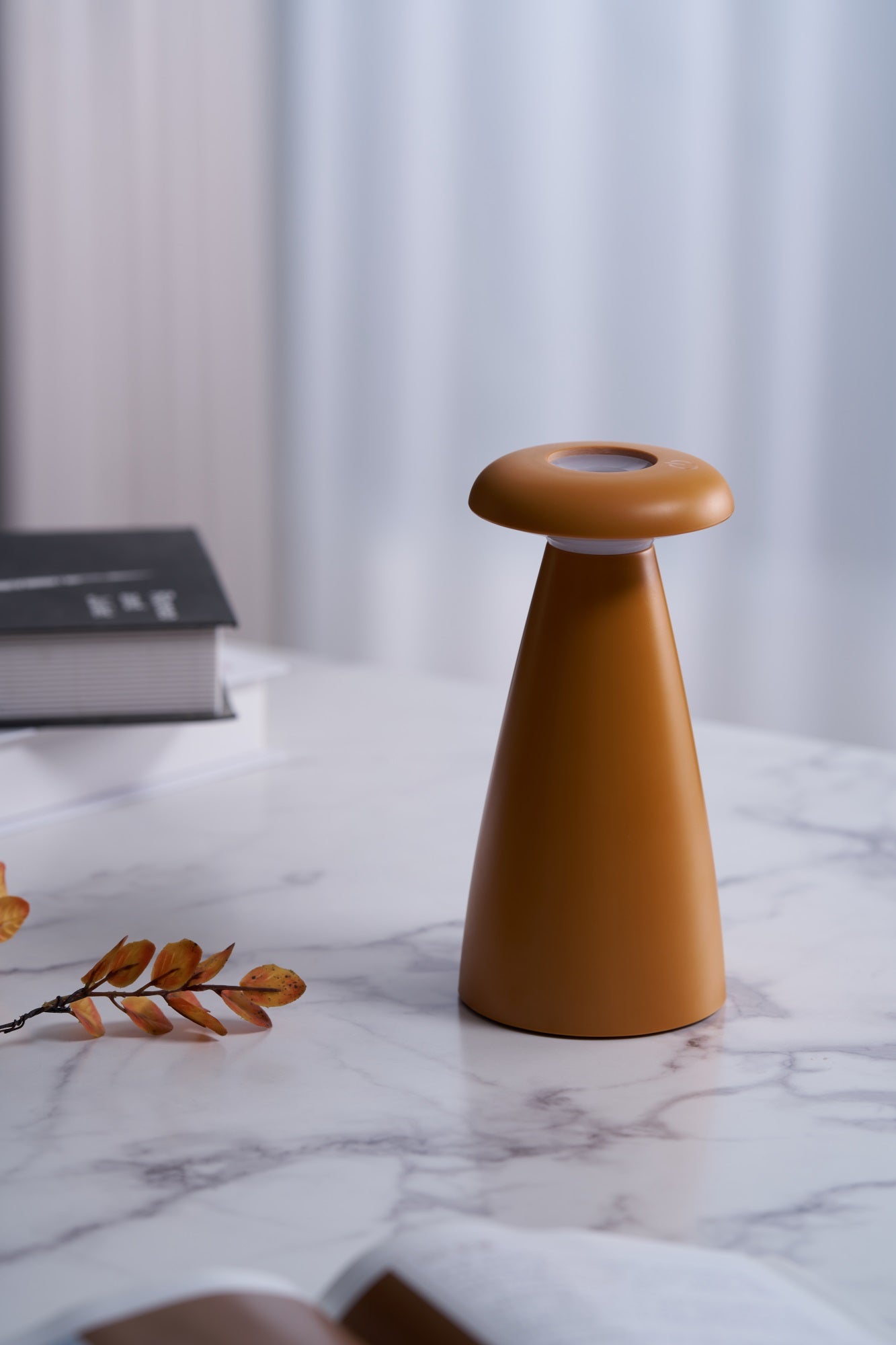 Noko Mushroom Rechargeable Table Lamp - USB-C LED Night Light for Bedroom, Nursery & Living Room - Dimmable Ambient Lighting for Reading & Relaxation