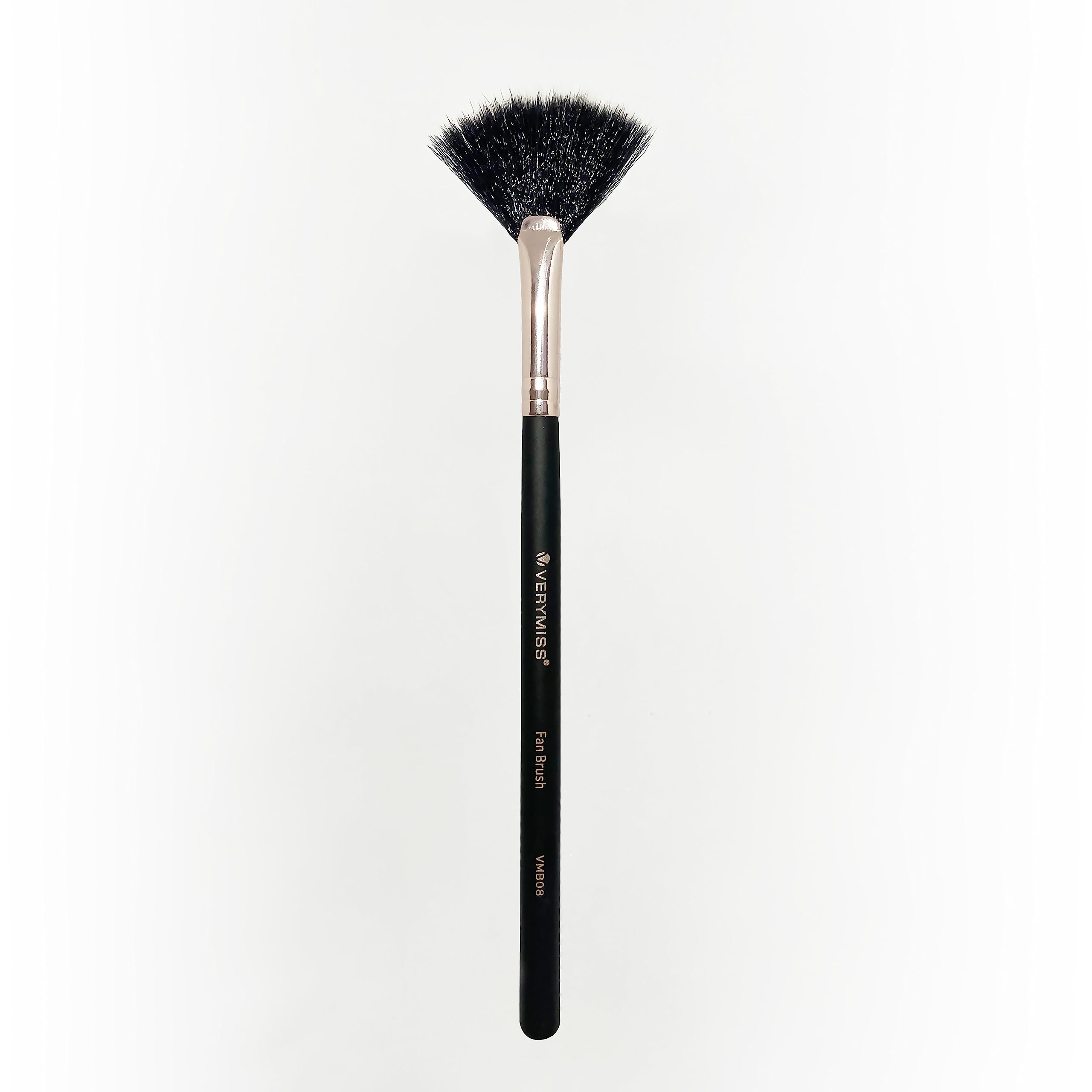 Verymiss Large Fan Brush for Makeup - Professional Powder & Blush Brush for Flawless Blending - Perfect for Contouring, Highlighting, and Setting Powder