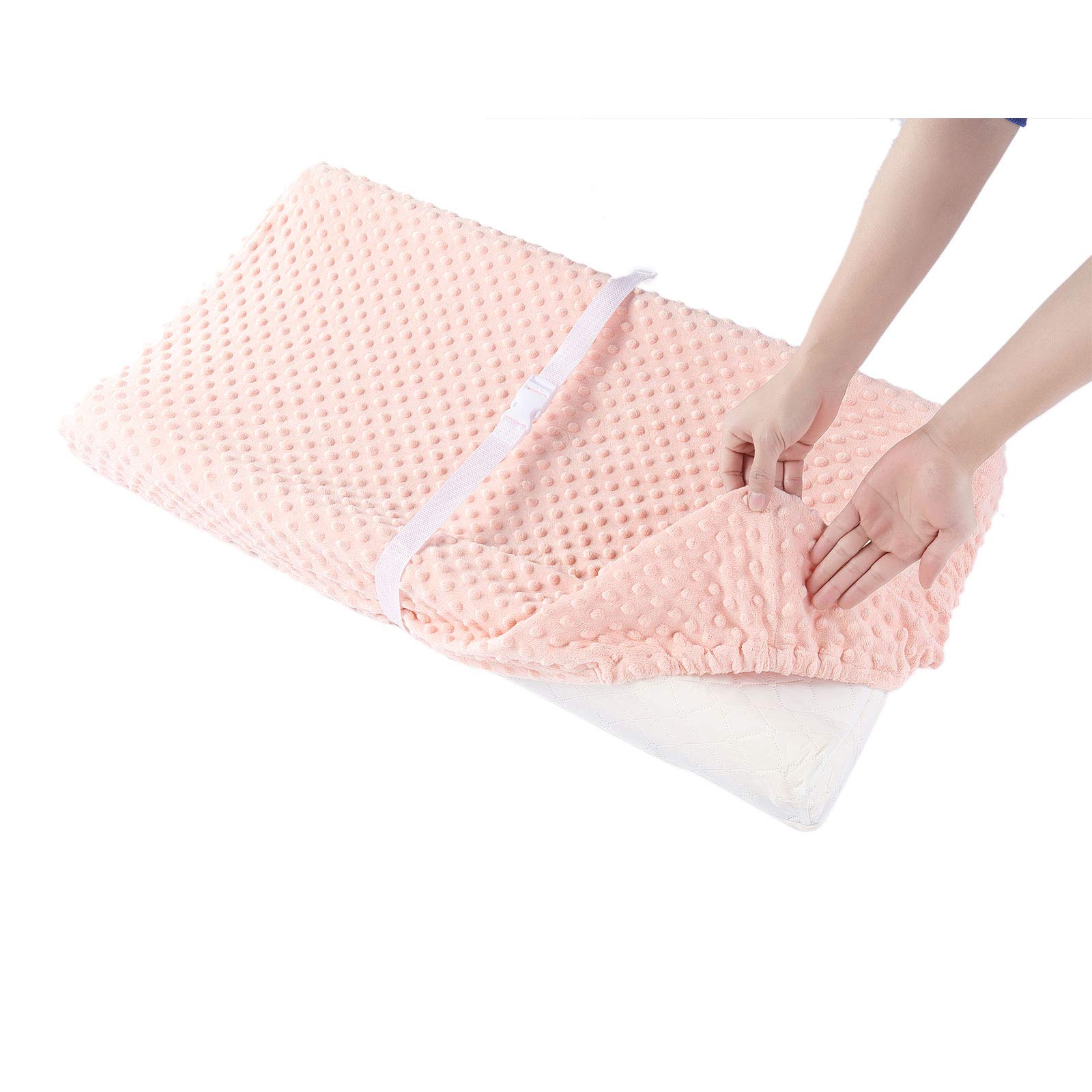 Soft Minky Dot Baby Changing Pad Cover - Ultra Comfortable & Safe for Newborns - Fits 32