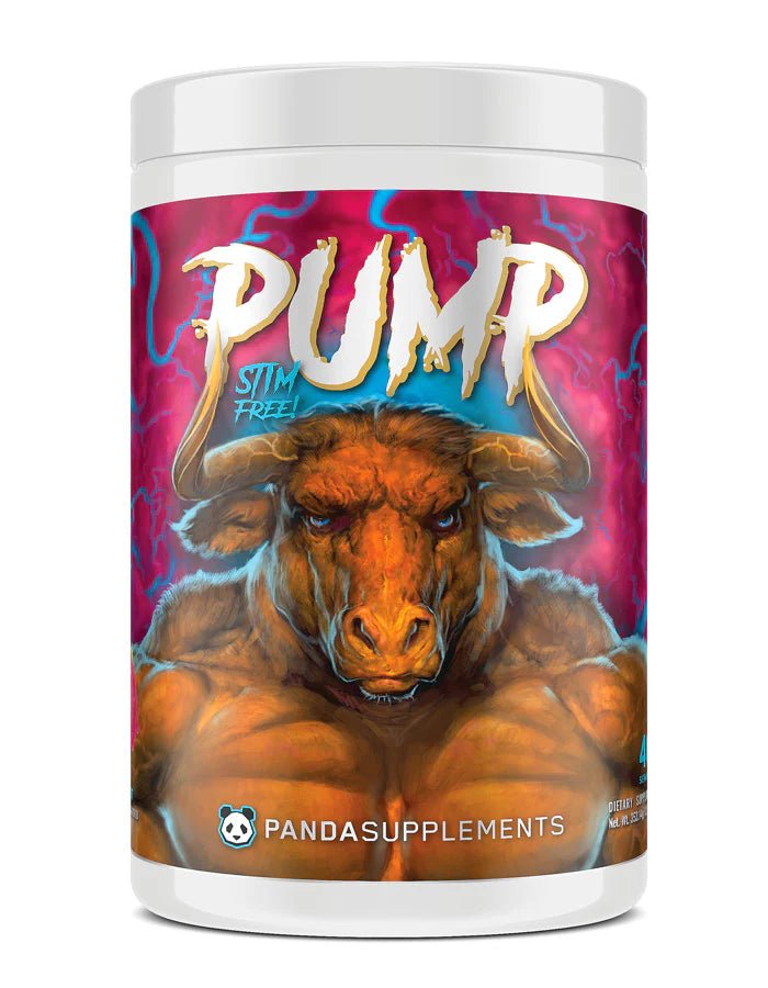 Panda Supplements PUMP Stim-Free Pre-Workout Powder - Energy & Focus Booster for Gym, Bodybuilding & Fitness Training