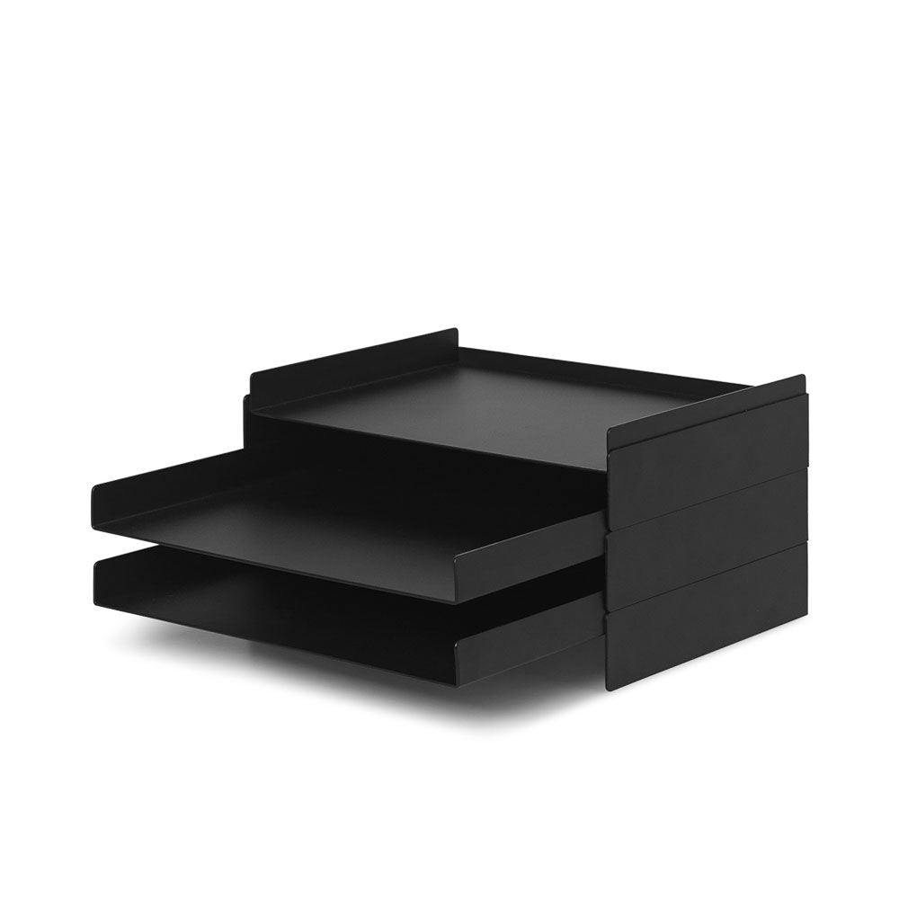 FERM LIVING 2x2 Desk Organizer Set - Black Office Desk Accessories for Pencils, Pens & Stationery | Perfect for Home Office & Workspace Organization