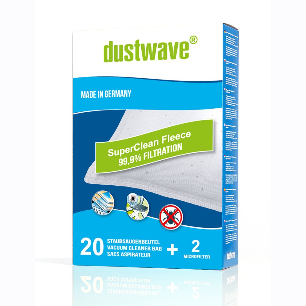 Premium German-Made Dustwave® Vacuum Cleaner Bags for Privileg 361.872/361872 | Micro Filter Replacement Bags | Home Cleaning & Pet Hair Removal | Perfect for Carpets, Upholstery & Allergen Control