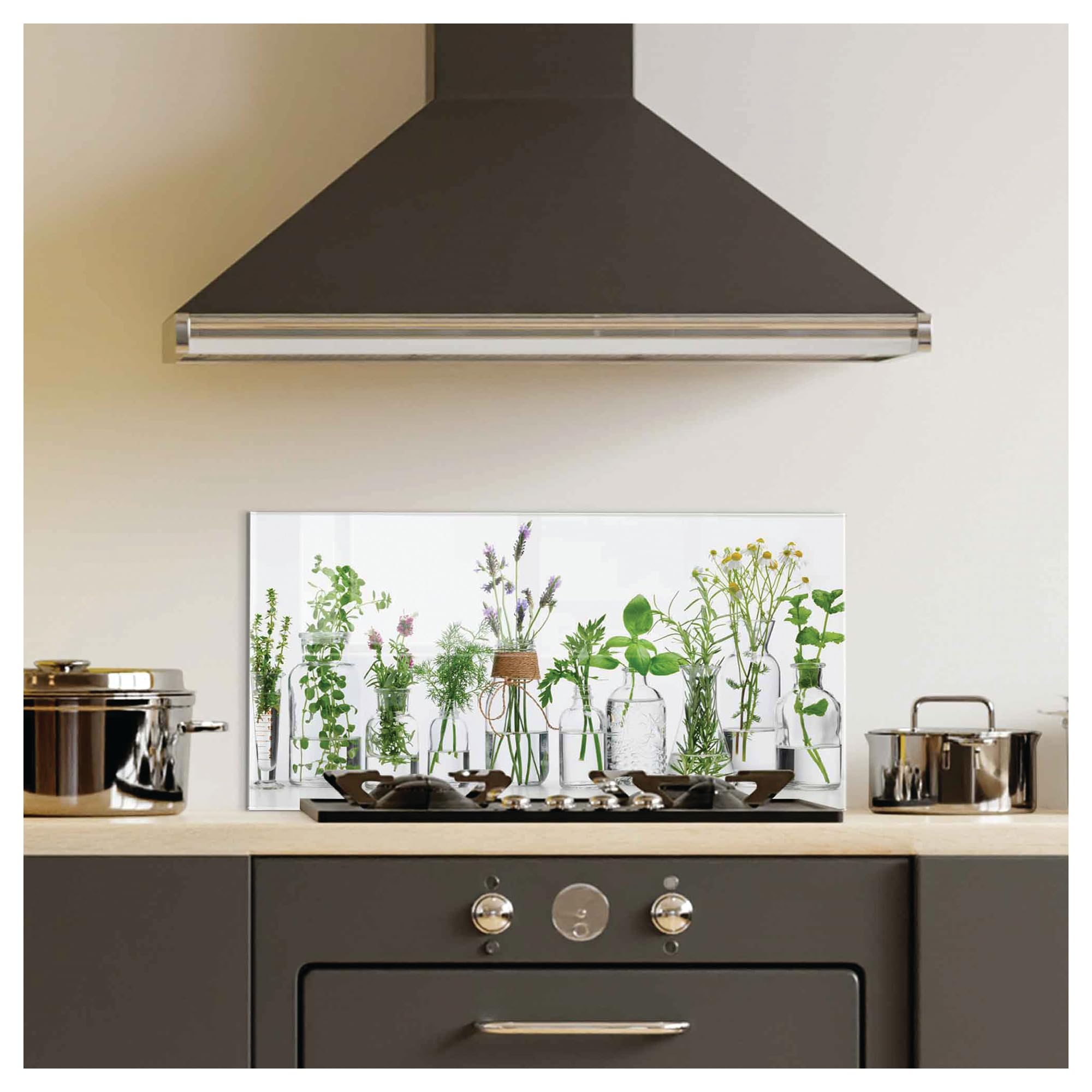 Tempered Glass Kitchen Backsplash - 30x20