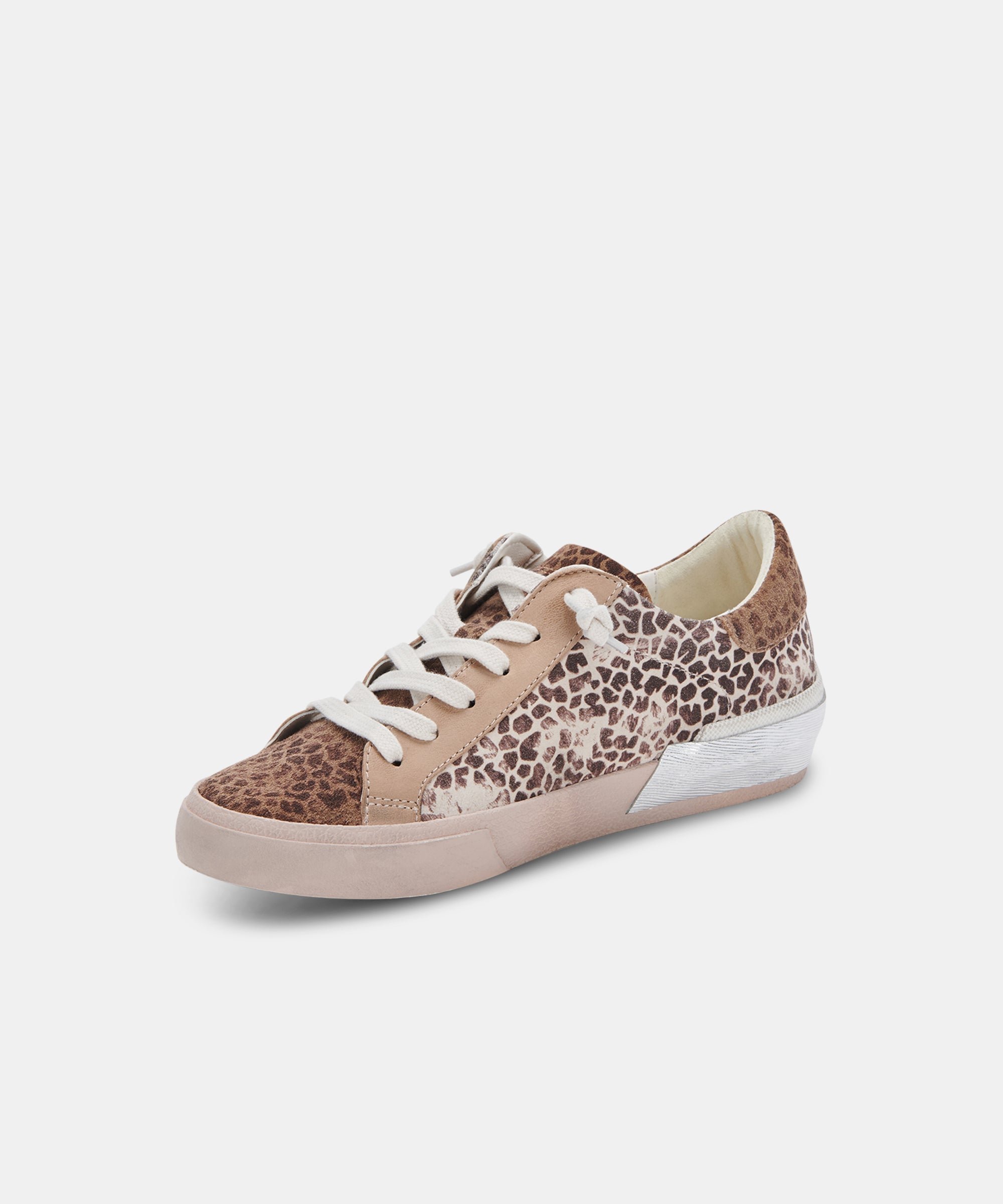 ZINA SNEAKERS Women's Leopard Print Multi-Colored Dusted Suede Casual Shoes - Perfect for Streetwear, Work & Everyday Fashion