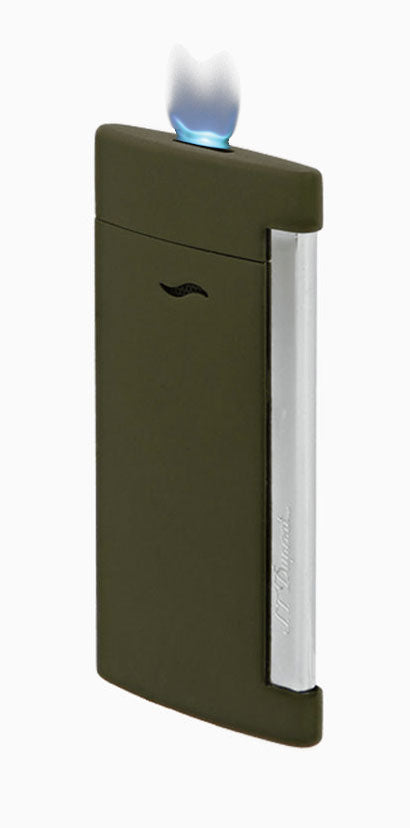 ST Dupont Slim 7 Lighter - Matte Khaki Finish | Premium Butane Cigarette Lighter | Perfect for Cigars, Cigarettes & Outdoor Use