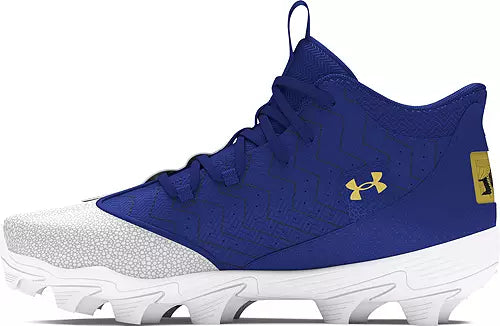 UA Youth Harper 9 RM Baseball Cleats - Royal Blue (3027452-102) - Lightweight & Durable for Youth Baseball Games & Training