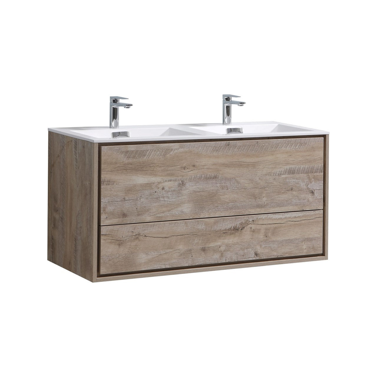 KubeBath 48 Inch Modern Wall Mount Bathroom Vanity - Sleek Contemporary Design with Multiple Color Options - Perfect for Small Bathrooms, Powder Rooms & Master Bath Remodels