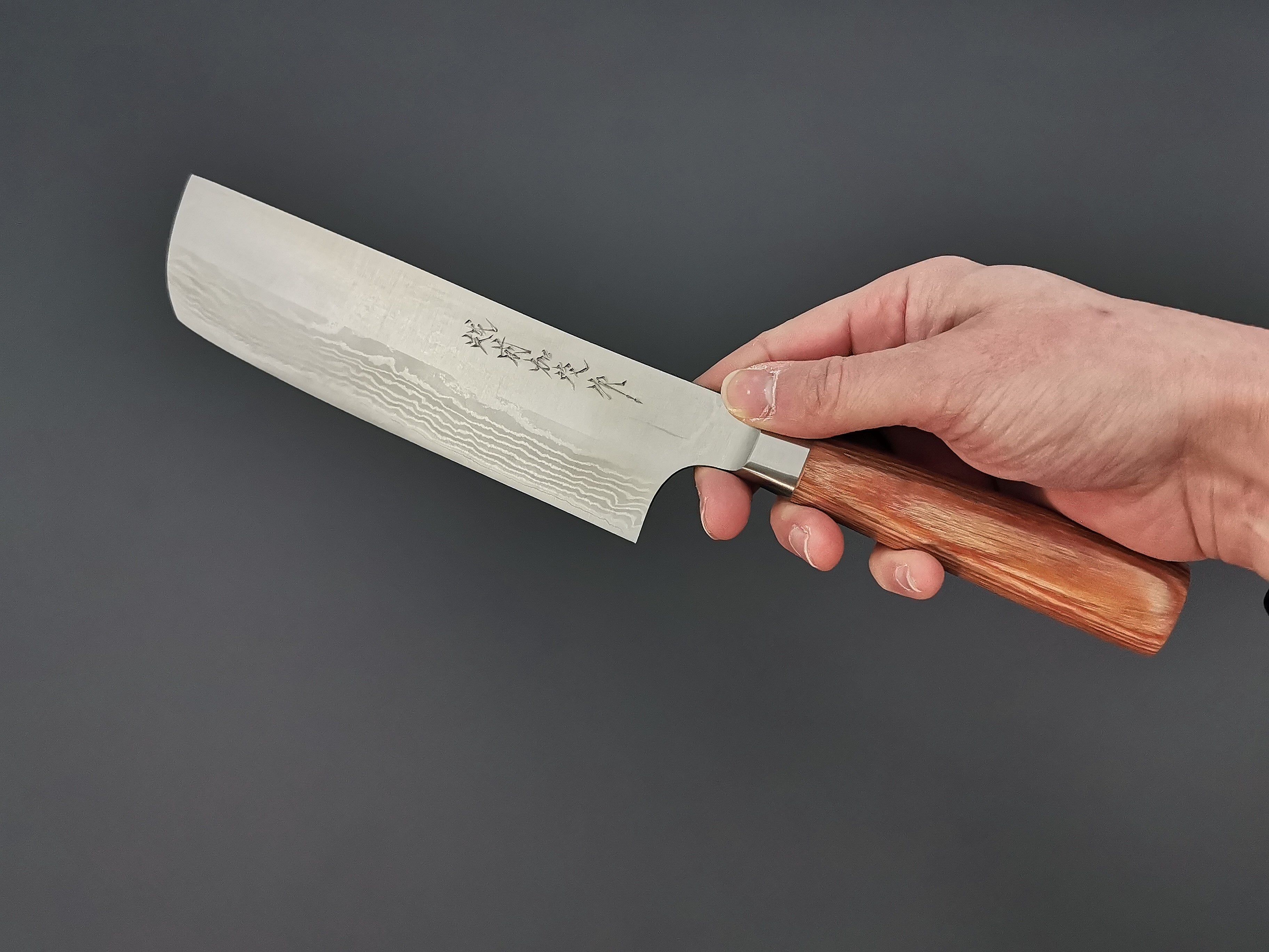 Premium Katsuyasu Kamo VG10 Damascus Nakiri Knife - Japanese Vegetable Chopper for Professional Chefs & Home Cooking - Perfect for Slicing, Dicing & Mincing Vegetables