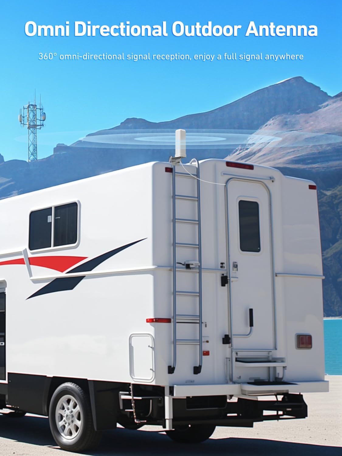 5G 4G LTE Cell Phone Signal Booster for RV - Compatible with Verizon, AT&T, T-Mobile & All Major US Carriers (Bands 2, 4, 5, 12, 13, 17) | FCC Approved | Easy Installation | Perfect for Road Trips & Remote Camping