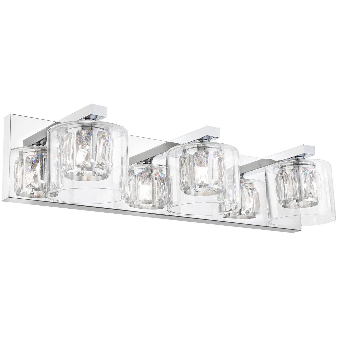 Kolt Modern 3-Light Bathroom Vanity Light Fixture - Brushed Nickel Finish for Bathroom, Powder Room & Dressing Area Lighting