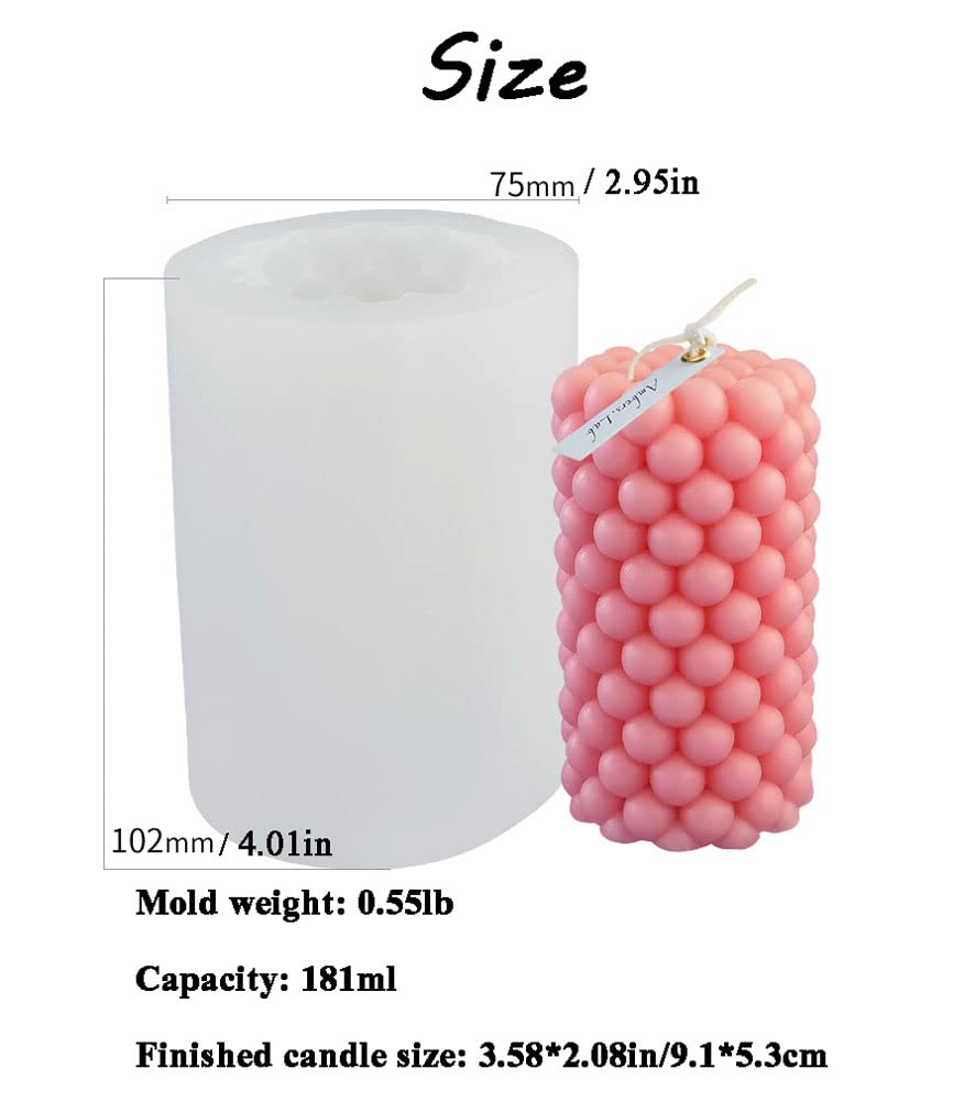 Ovatt 3D Silicone Candle Mold - Food Grade Silicone Baking Mold for DIY Candles, Soap Making, Chocolate Crafts (Pink Bean Shape) - Perfect for Home Decor, Wedding Favors & Gift Making