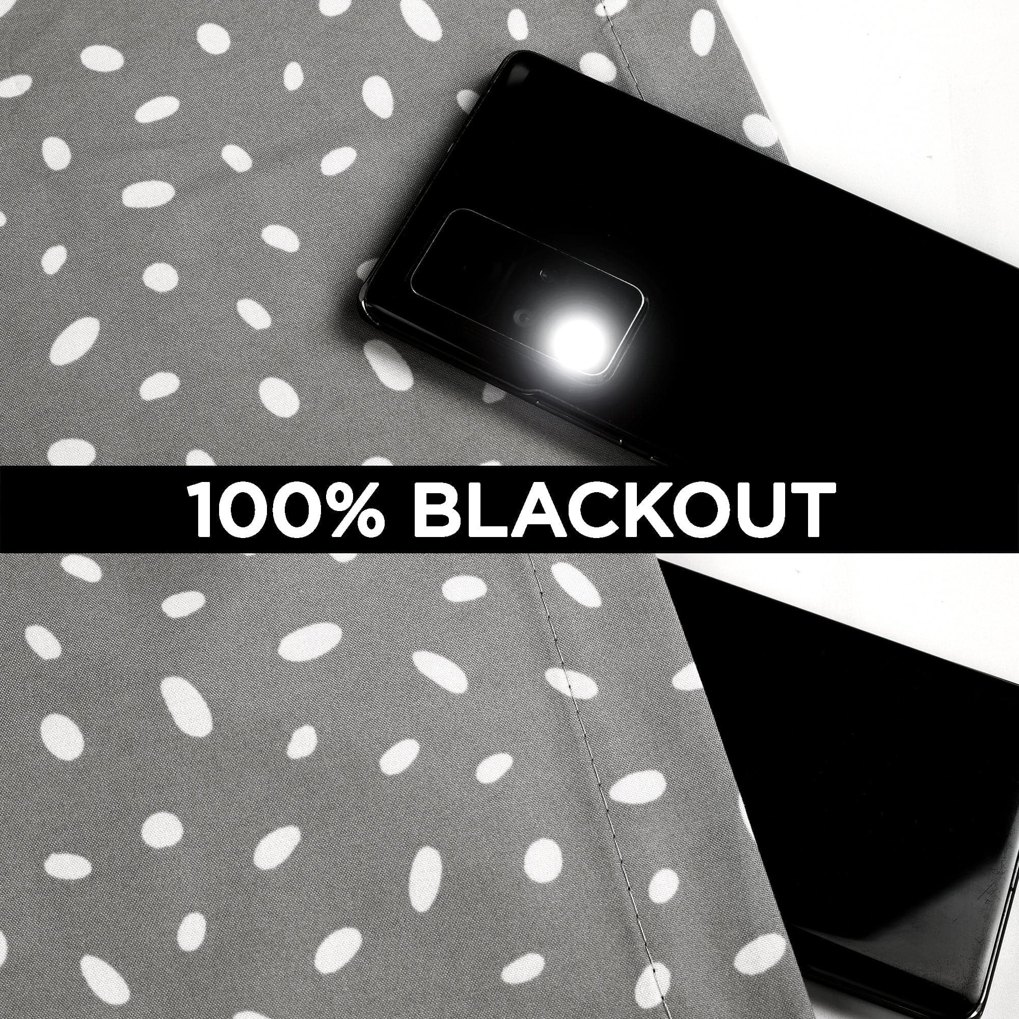 Pixie Fox Geo Blackout Window Curtain Panel - Blackout Curtains for Bedroom, Living Room & Nursery - Light Blocking Thermal Insulated Drapes for Better Sleep & Energy Efficiency