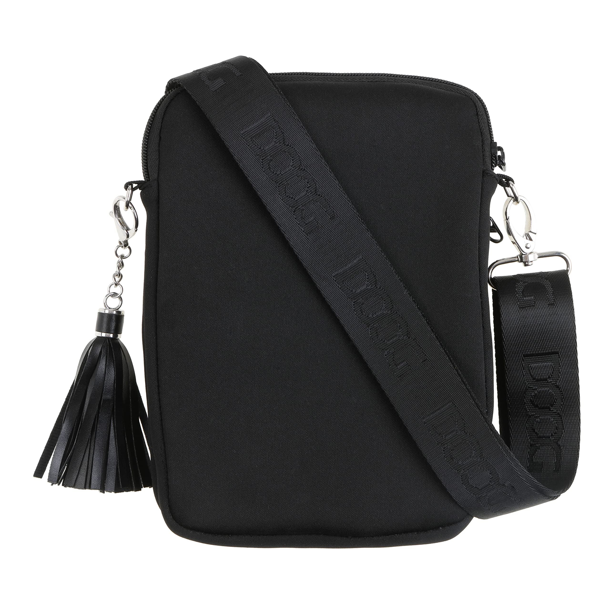 DOOG Adjustable Shoulder Bag for Dogs - Hands-Free Walkie Bag with Poo Bag Compartment - Perfect for Hiking, Running & Outdoor Adventures (Black)