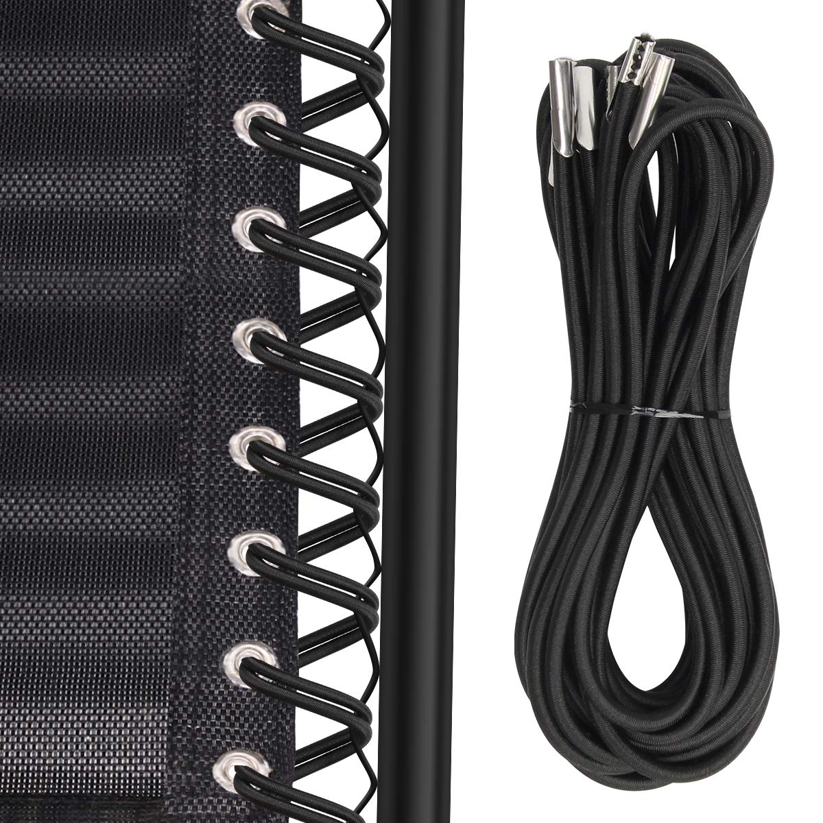 **Universal Replacement Cord for Zero Gravity Chair – 4 Pack Elastic Bungee Cords Repair Kit – Durable Black Straps for Recliners, Patio Chairs & Outdoor Furniture – Perfect for DIY Fixes & Home Maintenance**