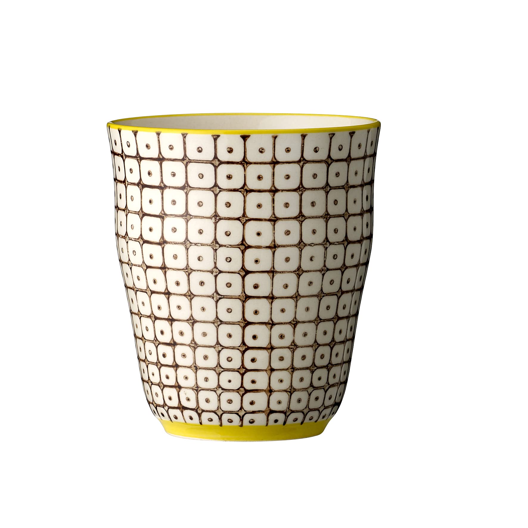 Bloomingville Carla Ceramic Coffee Mugs Set of 6 - 8.5 x 9.5 cm Handmade Stoneware Cups for Tea, Hot Chocolate & Breakfast - Perfect for Home, Office & Gifts