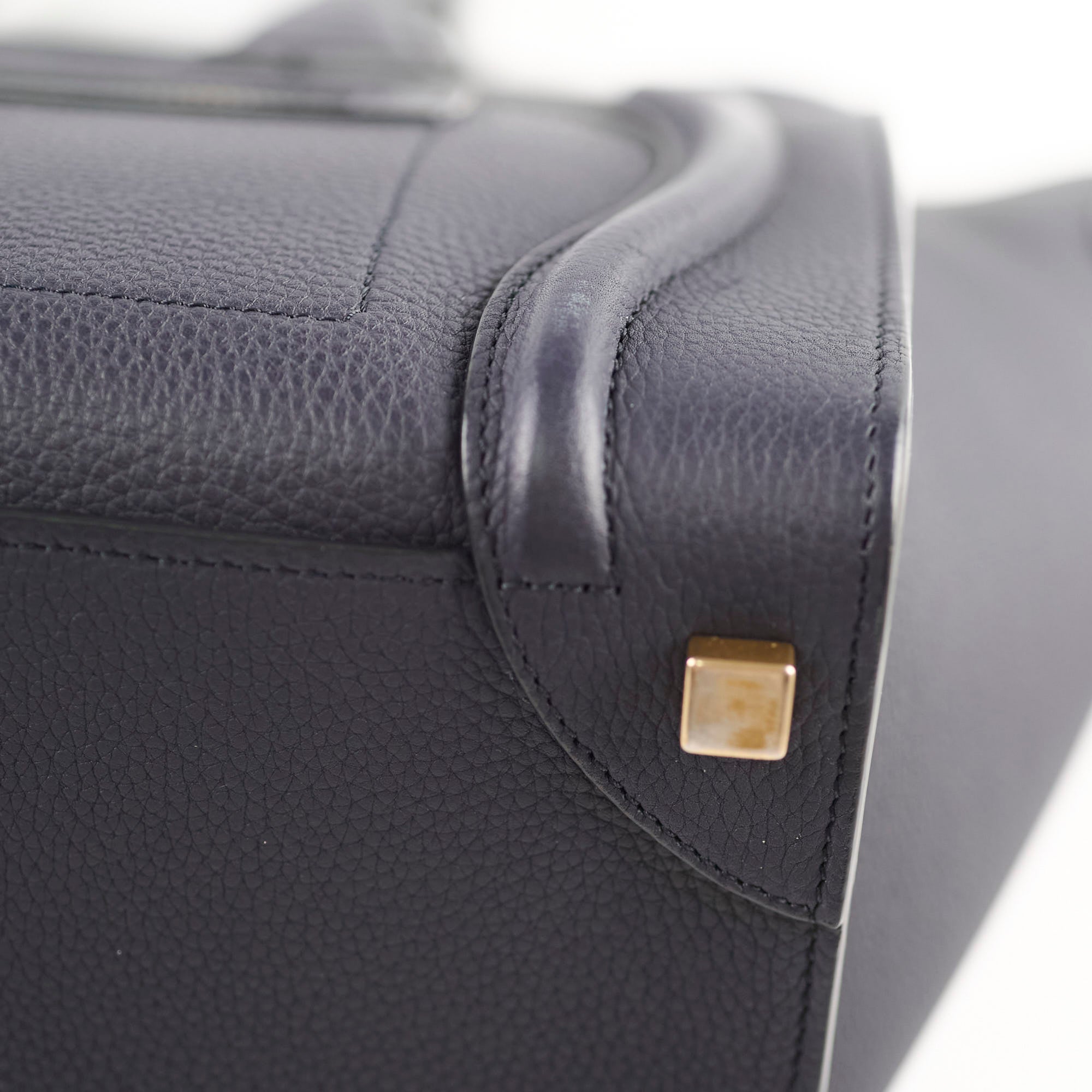 Celine Micro Luggage Bag in Black Calfskin Leather - Perfect for Work, Travel & Everyday Luxury