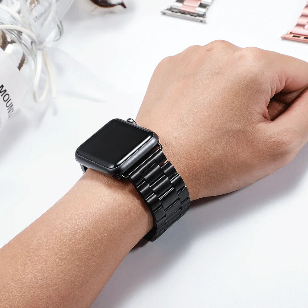 Classic Stainless Steel Watch Band - Durable Metal Watch Strap Replacement for Men & Women | Perfect for Dress Watches, Business Attire & Everyday Wear