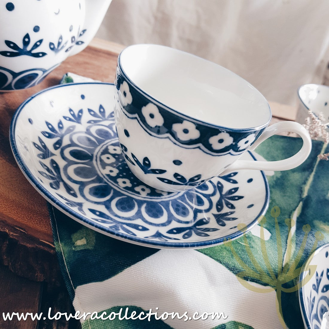 Awasaka Japan Blue and White Polka Dot Dessert Plates Set - 3 Piece Ceramic Bowls for Desserts, Snacks, Condiments | Elegant Tea Party, Japanese Dining, Home Decor