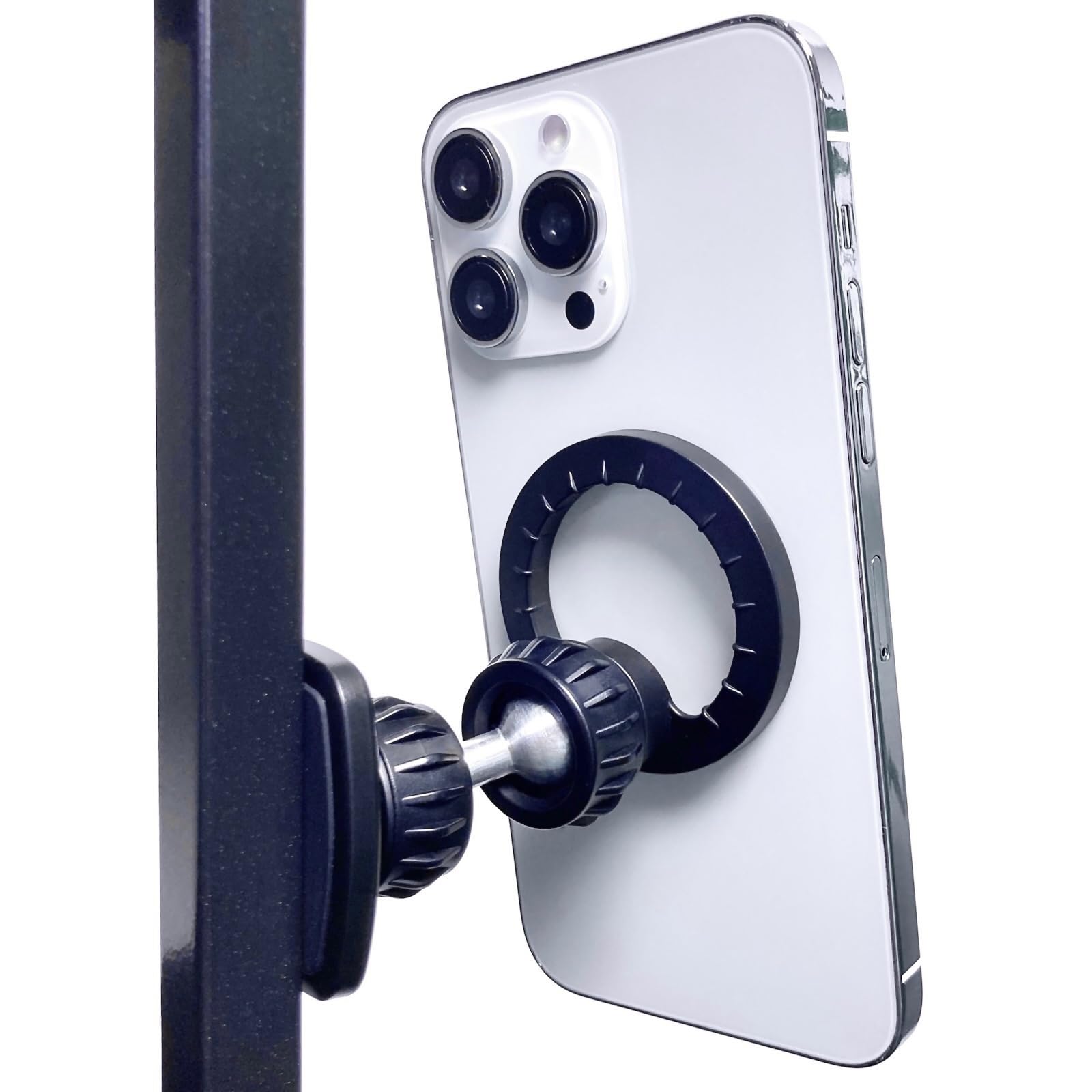 ARMOLABX Magnetic Phone Holder for Gym - Upgraded Metal 360° Adjustable MagSafe Mount Compatible with iPhone 16/15/14/13/12 Series - Perfect for Workouts, Running & Fitness Training