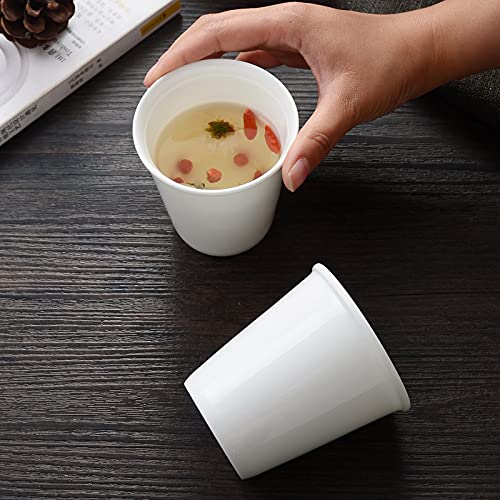 Sizikato 6-Piece Porcelain Tumbler Set - 6 Oz Ceramic Drinking Glasses for Coffee, Tea, Juice & Cocktails - Perfect for Home, Office & Restaurant Use